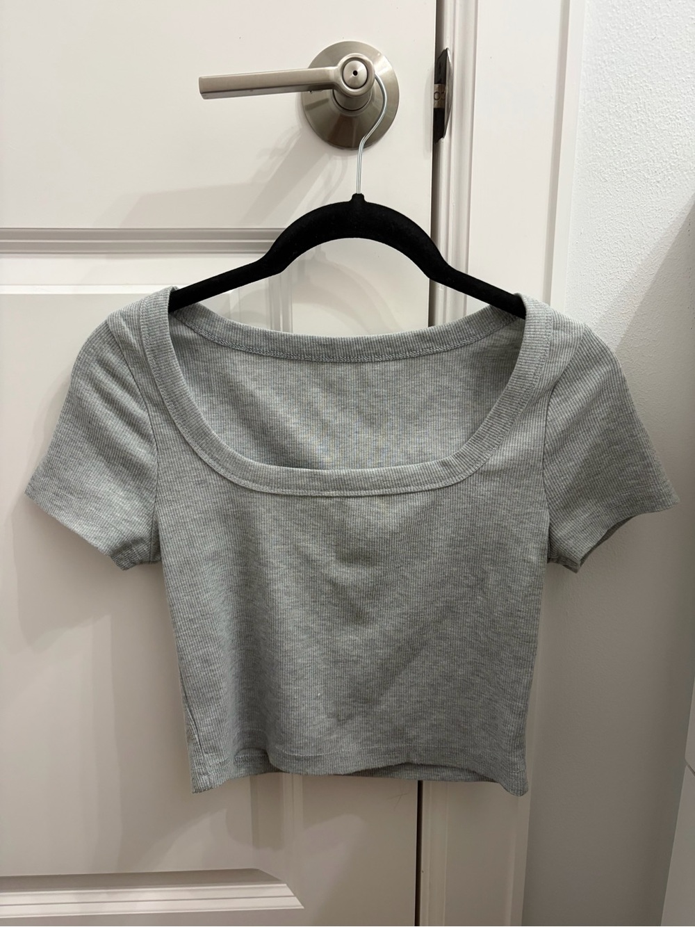 Women’s Square Neck Short Sleeve Crop Top